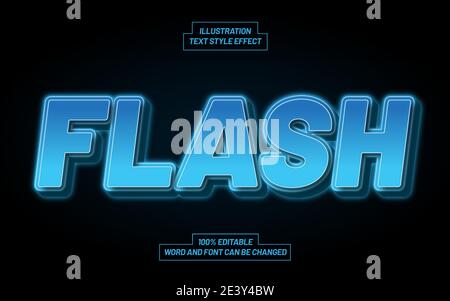 Flash Text Style Effect Stock Vector