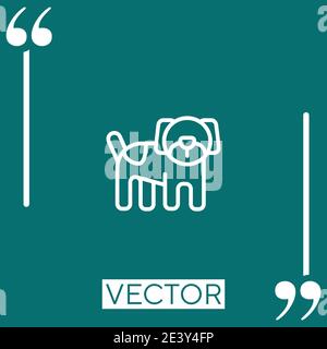 dog vector icon Linear icon. Editable stroked line Stock Vector