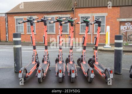 VOI electric e scooter bristol trial Stock Photo