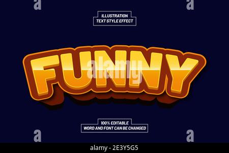 Funny Game Text Style Effect Stock Vector