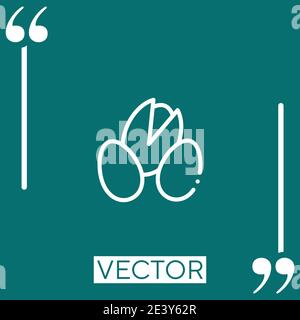pistachio vector icon Linear icon. Editable stroke line Stock Vector