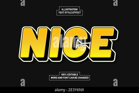 Nice Text Style Effect Stock Vector