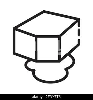Butter Food Icon. Vector Design Illustration Sign Logo. Stock Vector