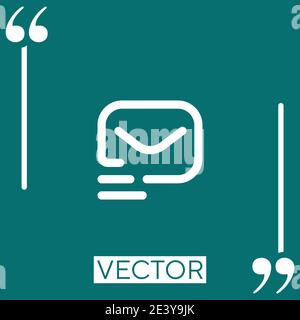 mail vector icon Linear icon. Editable stroked line Stock Vector