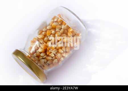 corn kernels in the jar Stock Photo