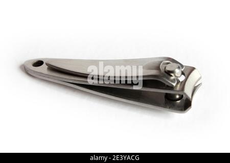 nail clippers on a white background Stock Photo