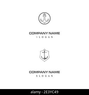 Anchor Logo Template vector symbol nature Stock Vector