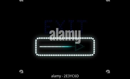 Text sign bulbs LED pixels, light flashing, blinking lights advertising banner. Light Text Logo. Digital Display. illustration texture banner, wallpap Stock Photo