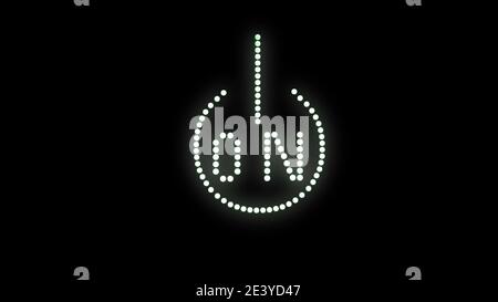 Text sign bulbs LED pixels, light flashing, blinking lights advertising ...