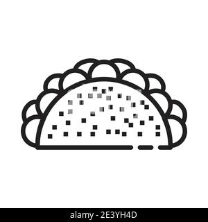 Tacos Food Icon. Vector Design Illustration Sign Logo. Stock Vector