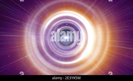 rings light ray Orb neon ray light illustration Stock Photo