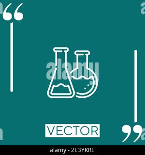 flasks vector icon Linear icon. Editable stroke line Stock Vector