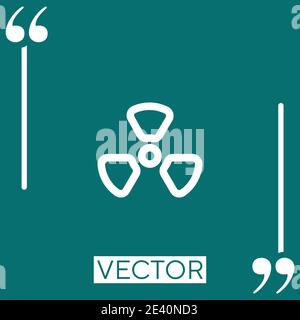 radiation warning outline vector icon Linear icon. Editable stroke line Stock Vector