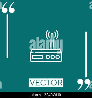 wifi vector icon Linear icon. Editable stroked line Stock Vector