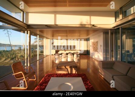 Pearl Beach House, Ettalong, New South Wales, Australien, Australia, Architect: Ed Lippman, 2006 Stock Photo