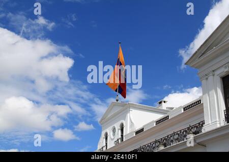 Detail of the Carondelet Palace in the city of Quito in Ecuador Stock Photo