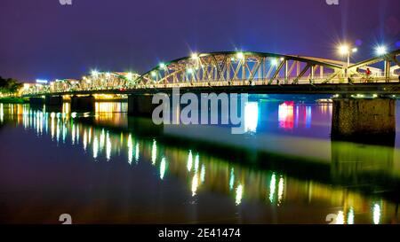 Trang Tien Bridge, Hue, Vietnam Stock Photo