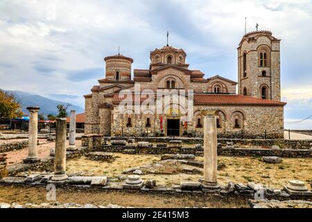 Plaosnik and St. Clements Curch, North Macedonia, Europe Stock Photo