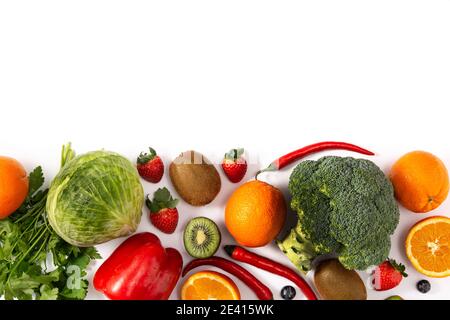 High in vitamin C food isolated on white background Stock Photo