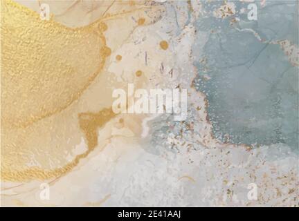 Modern design.Abstract marble texture in gray tones, liquid paints.We use the design of presentations, prints,flyers,business cards, invitations,calendars, websites,packaging, and covers. Vector illustration Stock Vector