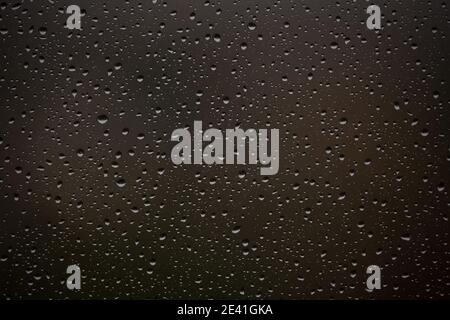 Raindrops on the window pane Stock Photo