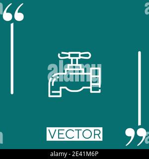 tap vector icon Linear icon. Editable stroke line Stock Vector
