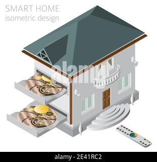 Smart home. Isometric infographic collection. Vector illustration Stock Vector