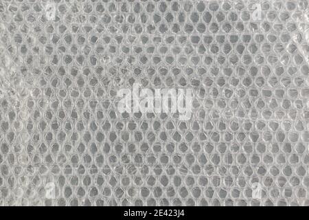 air bubble wrap - real life close-up flat texture and background Stock Photo