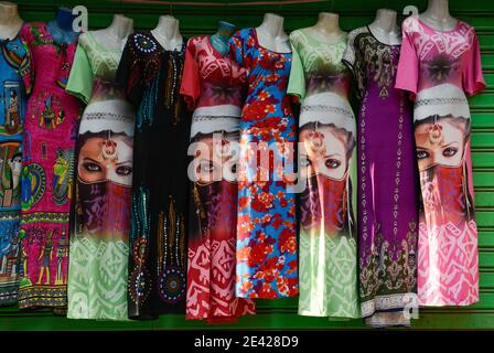 EGYPT, Cairo, bazaar Khan el-Khalili in old town, women clothes / AEGYPTEN, Kairo, Basar Khan el-Khalili in der Altstadt, Frauen Bekleidung Stock Photo