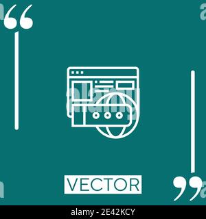 domain vector icon Linear icon. Editable stroke line Stock Vector