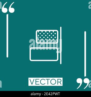 right alignment vector icon Linear icon. Editable stroke line Stock Vector