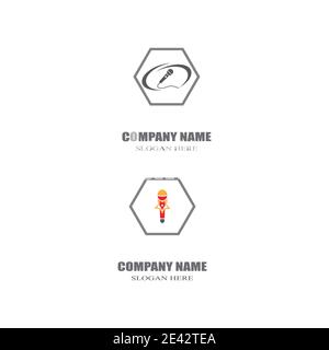 Microphone Logo Template vector symbol nature Stock Vector