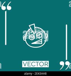 punk vector icon Linear icon. Editable stroke line Stock Vector