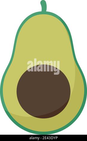 avocado with a green color Stock Vector