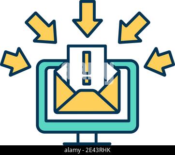 Hacking RGB color icon Stock Vector