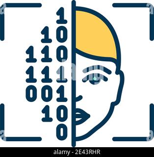 Cryptography RGB color icon Stock Vector