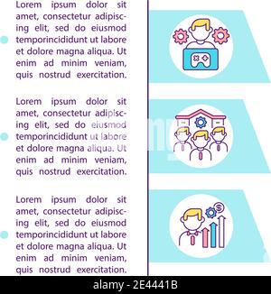 Video game design careers concept icon with text Stock Vector