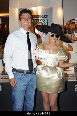 Anthony Kennedy Shriver and Lady GaGa arriving at Hogan Charity Cocktail for Benefit Association Best Buddies, at the Hogan store in Paris, France on April 23, 2009. Photo by ABACAPRESS.COM Stock Photo