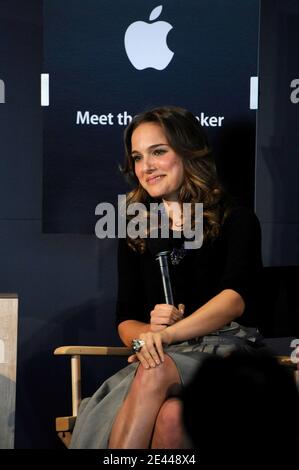Natalie Portman discuss her new web project, MakingOf, a site that will change the way people view entertainment, held at the SOHO Apple Store in New york City, NY, USA, on Friday, April 24, 2009. Photo by Graylock/ABACAPRESS.COM Stock Photo