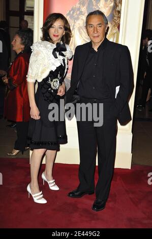 Sylvie Testud and Richard Berry posing during the 23rd Molieres ceremony at the Paris Theater in Paris, France on April 26, 2009. Photo by Gouhier-Nebinger/ABACAPRESS.COM Stock Photo
