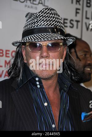 Actor Mickey Rourke attends the premiere of 'City Island' during the 2009 Tribeca Film Festival at BMCC Tribeca Performing Arts Center in New York City, NY, USA on April 26, 2009. Photo by Gregorio Binuya/ABACAPRESS.COM Stock Photo