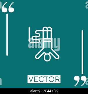 bungee jumping vector icon Linear icon. Editable stroke line Stock Vector