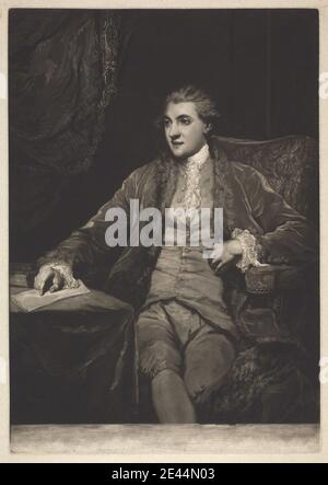 Print made by John Dixon, ca. 1740â€“1811, Irish, William Robert, second Duke of Leinster, 1774. Mezzotint on medium, slightly textured, cream laid paper.   Fitzgerald, William Robert, second duke of Leinster (1749â€“1804), landowner and political reformer Stock Photo