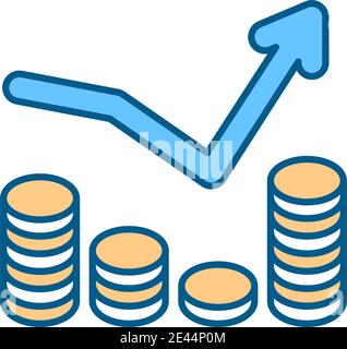 Penny stock RGB color icon Stock Vector