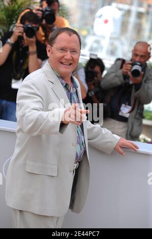 JUS executive producer John Lasseter poses for photographers during the photocall of 3D animated movie 'Up' in Cannes, France on May 13 May, 2009. Photo by Nebinger-Orban/ABACAPRESS.COM Stock Photo