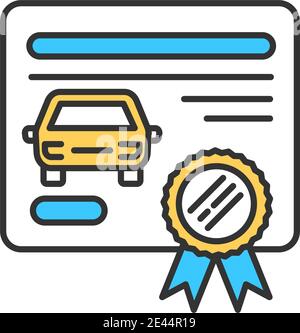 Approved repair RGB color icon Stock Vector