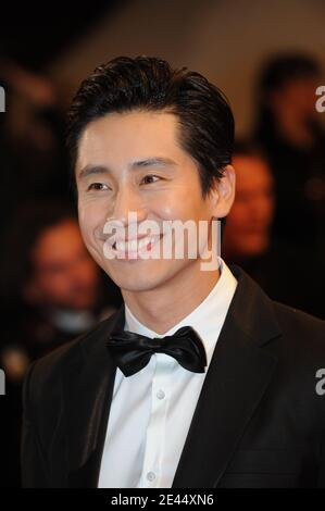 Shin Ha-Kyun arriving to the screening of 'Thirst' during the 62nd Cannes  Film Festival at the Palais des Festivals in Cannes