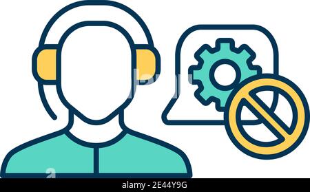 IT customer service RGB color icon Stock Vector
