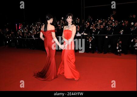 Sophie Marceau and Monica Bellucci arriving to the screening of 'Ne te retourne pas' during the 62nd Cannes Film Festival at the Palais des Festivals in Cannes, France on May 16, 2009. Photo by Nebinger-Orban/ABACAPRESS.COM Stock Photo