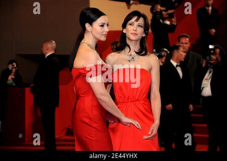 Sophie Marceau and Monica Bellucci arriving to the screening of 'Ne te retourne pas' during the 62nd Cannes Film Festival at the Palais des Festivals in Cannes, France on May 16, 2009. Photo by Nebinger-Orban/ABACAPRESS.COM Stock Photo